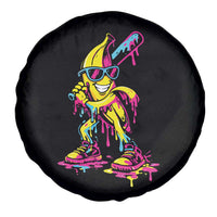 Funny Banana Baseball Drip Ice Cream Splatter Spare Tire Cover