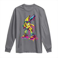 Funny Banana Baseball Drip Ice Cream Splatter Long Sleeve Shirt