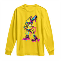 Funny Banana Baseball Drip Ice Cream Splatter Long Sleeve Shirt