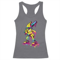 Funny Banana Baseball Drip Ice Cream Splatter Racerback Tank Top