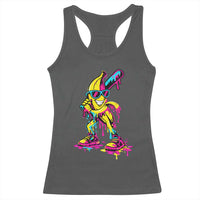 Funny Banana Baseball Drip Ice Cream Splatter Racerback Tank Top