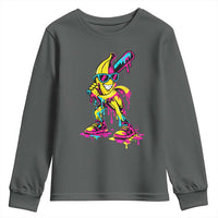 Funny Banana Baseball Drip Ice Cream Splatter Youth Sweatshirt