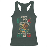 Cinco De Mayo Celebrate The Battle Of Puebla Mexico Racerback Tank Top Vintage Mexican Flag