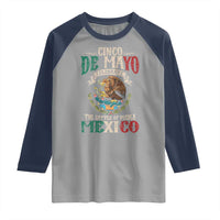 Cinco De Mayo Celebrate The Battle Of Puebla Mexico Raglan Shirt Vintage Mexican Flag