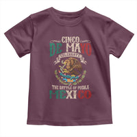 Cinco De Mayo Celebrate The Battle Of Puebla Mexico Toddler T Shirt Vintage Mexican Flag