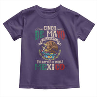 Cinco De Mayo Celebrate The Battle Of Puebla Mexico Toddler T Shirt Vintage Mexican Flag