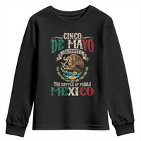 Cinco De Mayo Celebrate The Battle Of Puebla Mexico Youth Sweatshirt Vintage Mexican Flag