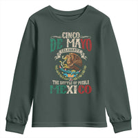Cinco De Mayo Celebrate The Battle Of Puebla Mexico Youth Sweatshirt Vintage Mexican Flag