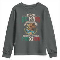 Cinco De Mayo Celebrate The Battle Of Puebla Mexico Youth Sweatshirt Vintage Mexican Flag