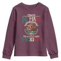 Cinco De Mayo Celebrate The Battle Of Puebla Mexico Youth Sweatshirt Vintage Mexican Flag