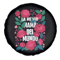 Spanish Latina Mom Spare Tire Cover La Mejor Mama Del Mundo Mother's Day Flowers