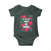 Spanish Latina Mom Baby Onesie La Mejor Mama Del Mundo Mother's Day Flowers