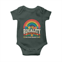Equality Hurts No One You Stupid Orange Fuck Baby Onesie Rainbow Peace Flowers