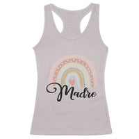 Funny Spanish Latina Mom Madre Racerback Tank Top Cute Rainbow