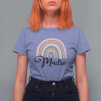 Funny Spanish Latina Mom Madre T Shirt For Women Cute Rainbow