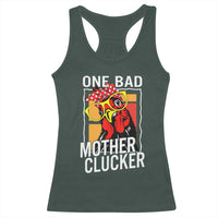 Funny One Bad Mother Clucker Racerback Tank Top Chicken Hen Mother's Day