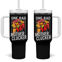 Funny One Bad Mother Clucker Tumbler With Handle Chicken Hen Mother's Day