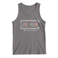 Funny Good Moms Say Bad Words Tank Top Mother's Day Leopard Heart