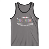 Funny Good Moms Say Bad Words Tank Top Mother's Day Leopard Heart