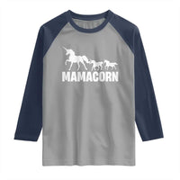 Funny Mama Unicorn Raglan Shirt Mamacorn Mother's Day