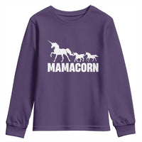 Funny Mama Unicorn Youth Sweatshirt Mamacorn Mother's Day