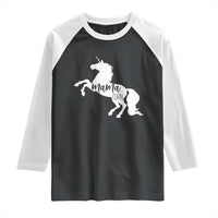 Funny Mama Unicorn Raglan Shirt Mamacorn Mommy Mother's Day