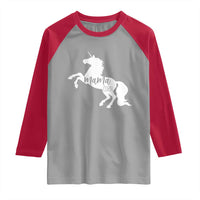 Funny Mama Unicorn Raglan Shirt Mamacorn Mommy Mother's Day