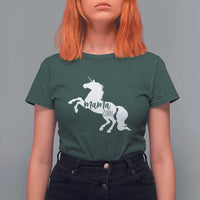 Funny Mama Unicorn T Shirt For Women Mamacorn Mommy Mother's Day