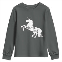 Funny Mama Unicorn Youth Sweatshirt Mamacorn Mommy Mother's Day