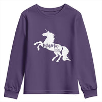 Funny Mama Unicorn Youth Sweatshirt Mamacorn Mommy Mother's Day