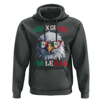 Funny Relax Gringo I'm Legal Hoodie Cinco De Mayo Mexican Immigrant Bald Eagle