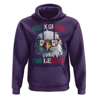 Funny Relax Gringo I'm Legal Hoodie Cinco De Mayo Mexican Immigrant Bald Eagle