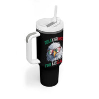 Funny Relax Gringo Im Legal Tumbler With Handle Cinco De Mayo Mexican Immigrant Bald Eagle