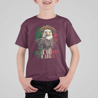 Funny Relax Gringo I'm Legal T Shirt For Kid Cinco De Mayo Mexican Immigrant Eagle