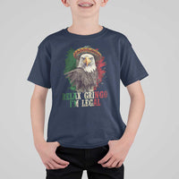 Funny Relax Gringo I'm Legal T Shirt For Kid Cinco De Mayo Mexican Immigrant Eagle