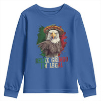 Funny Relax Gringo I'm Legal Youth Sweatshirt Cinco De Mayo Mexican Immigrant Eagle