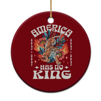 Funny America Has No King 8647 Ceramic Ornament Vintage Boho Orange Tiger - Wonder Print Shop