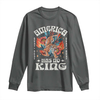 Funny America Has No King 8647 Long Sleeve Shirt Vintage Boho Orange Tiger
