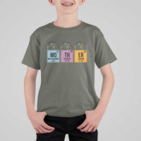 Funny Chemist Mom T Shirt For Kid Mother Flowers Periodic Table