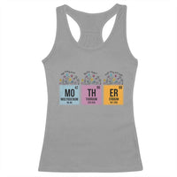 Funny Chemist Mom Racerback Tank Top Mother Flowers Periodic Table
