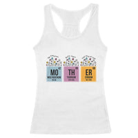 Funny Chemist Mom Racerback Tank Top Mother Flowers Periodic Table