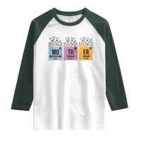 Funny Chemist Mom Raglan Shirt Mother Flowers Periodic Table