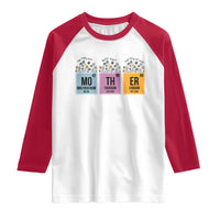 Funny Chemist Mom Raglan Shirt Mother Flowers Periodic Table