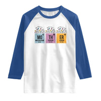 Funny Chemist Mom Raglan Shirt Mother Flowers Periodic Table