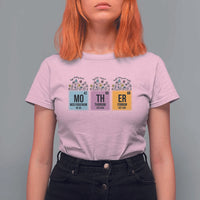 Funny Chemist Mom T Shirt For Women Mother Flowers Periodic Table
