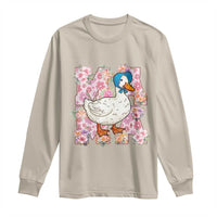 Funny Silly Mama Goose Long Sleeve Shirt Boho Flower Mother's Day