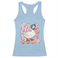 Funny Silly Mama Goose Racerback Tank Top Boho Flower Mother's Day