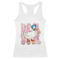 Funny Silly Mama Goose Racerback Tank Top Boho Flower Mother's Day