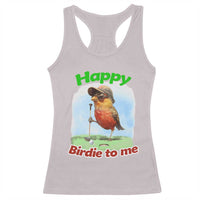 Funny Golf Birthday Racerback Tank Top Happy Birdie To Me Golf Player - Wonder Print Shop
