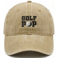 Golf Dad Washed Cotton Baseball Cap Golf Pop Master Father's Day